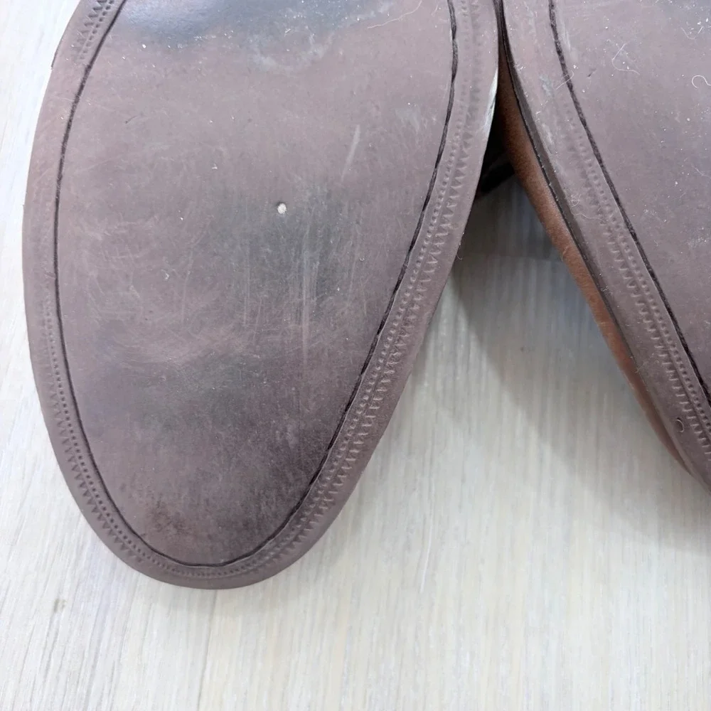Dockers Mens Brown Leather Wingtip Oxford Dress Shoes 9.5M 90-21455 Comfort Zone